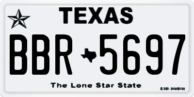 TX license plate BBR5697