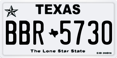 TX license plate BBR5730
