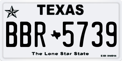 TX license plate BBR5739