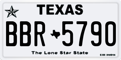 TX license plate BBR5790