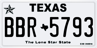 TX license plate BBR5793