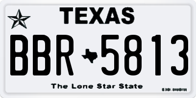 TX license plate BBR5813