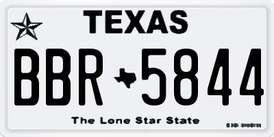 TX license plate BBR5844