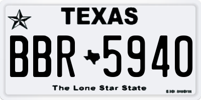TX license plate BBR5940