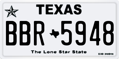 TX license plate BBR5948
