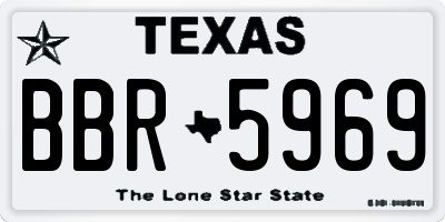 TX license plate BBR5969