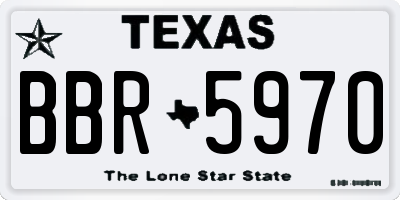 TX license plate BBR5970