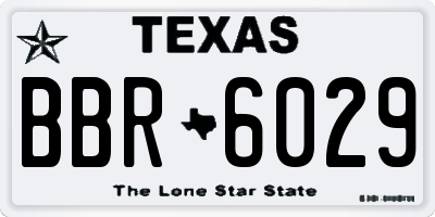 TX license plate BBR6029
