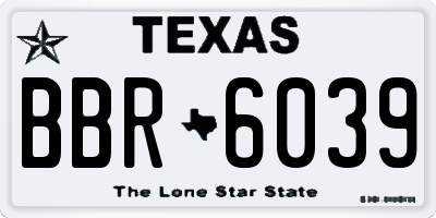 TX license plate BBR6039