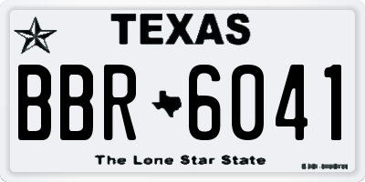 TX license plate BBR6041