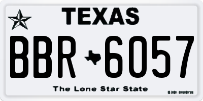 TX license plate BBR6057