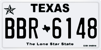TX license plate BBR6148