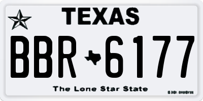 TX license plate BBR6177