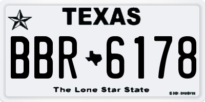 TX license plate BBR6178