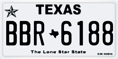 TX license plate BBR6188