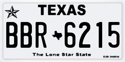 TX license plate BBR6215