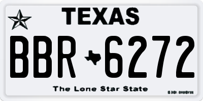 TX license plate BBR6272