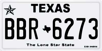 TX license plate BBR6273