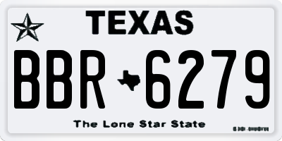 TX license plate BBR6279