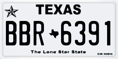 TX license plate BBR6391