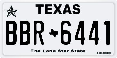 TX license plate BBR6441