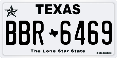 TX license plate BBR6469