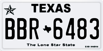 TX license plate BBR6483