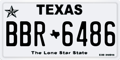 TX license plate BBR6486