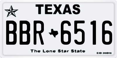 TX license plate BBR6516