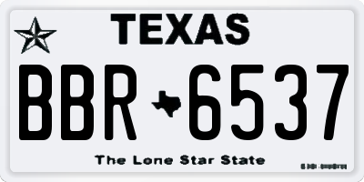 TX license plate BBR6537