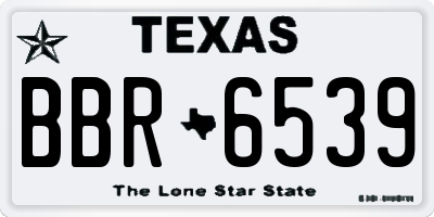 TX license plate BBR6539
