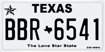 TX license plate BBR6541