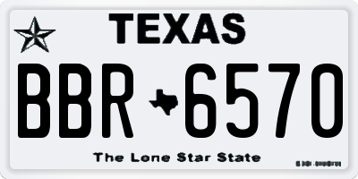 TX license plate BBR6570