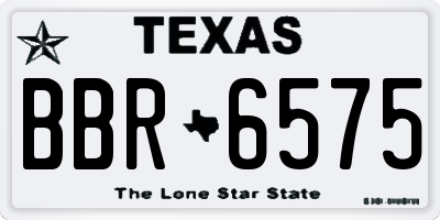 TX license plate BBR6575