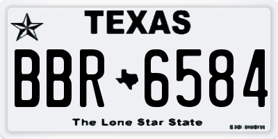 TX license plate BBR6584