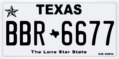 TX license plate BBR6677