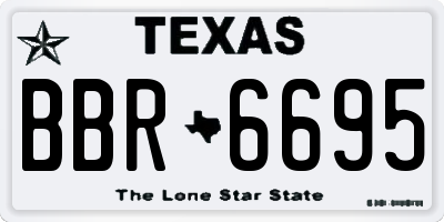 TX license plate BBR6695