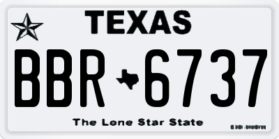 TX license plate BBR6737