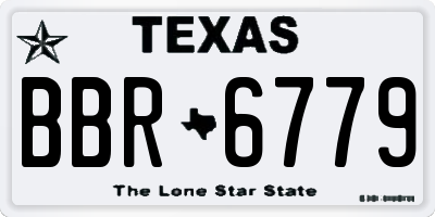 TX license plate BBR6779