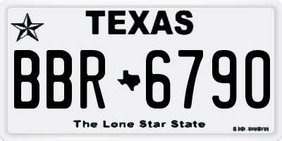 TX license plate BBR6790