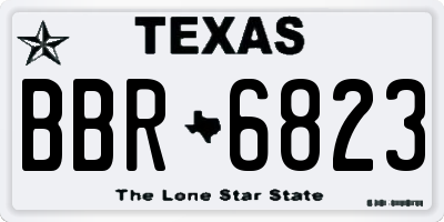 TX license plate BBR6823