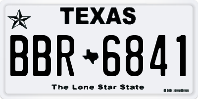 TX license plate BBR6841
