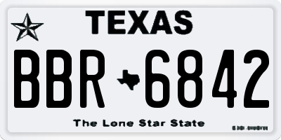 TX license plate BBR6842
