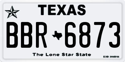 TX license plate BBR6873