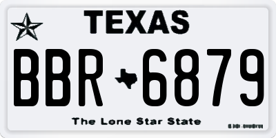 TX license plate BBR6879