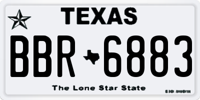 TX license plate BBR6883