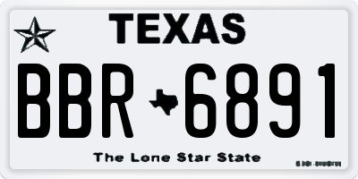 TX license plate BBR6891