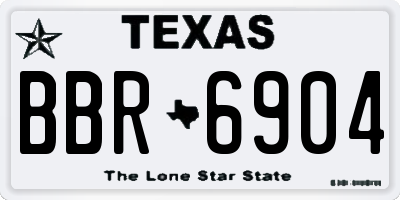 TX license plate BBR6904