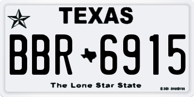 TX license plate BBR6915
