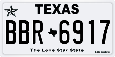 TX license plate BBR6917